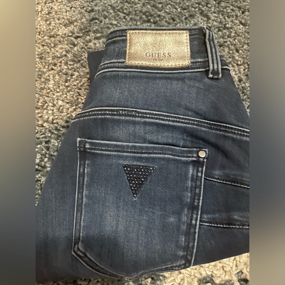 Guess Navy Skinny Jeans eco shape up jeans 
Dark denim in good  newlike